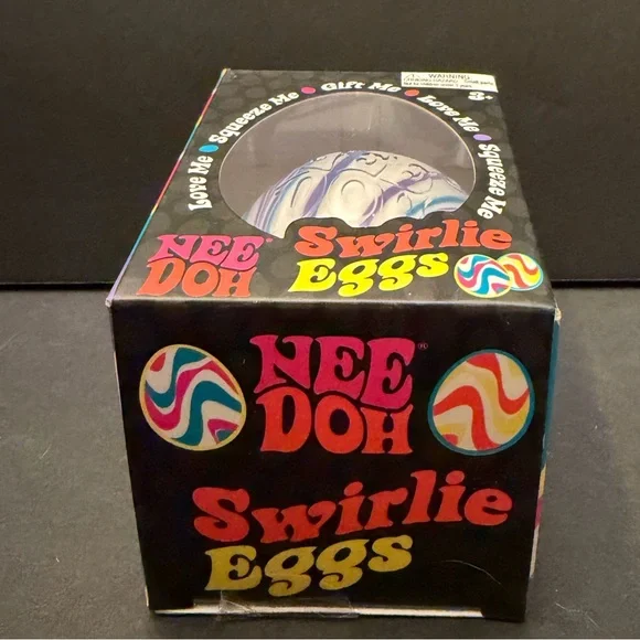 New! NeeDoh Swirlie Egg Toy~Purple & Blue Swirl~Quick Shipping! - Picture 5 of 5